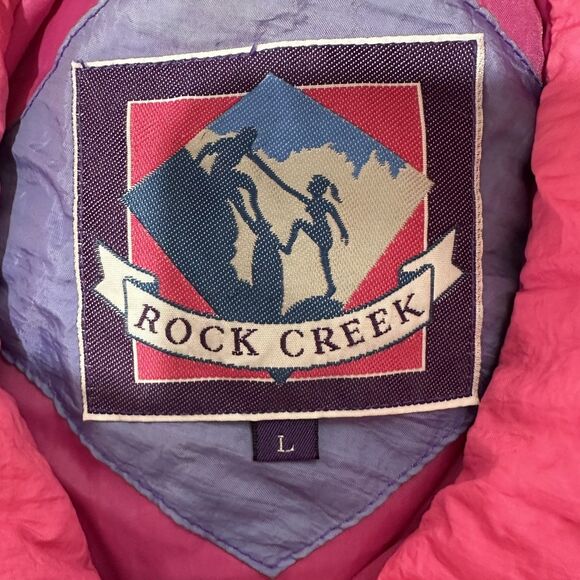Rock Creek Insulated Jacket Purple With Pink Snap Front Closure, Size L - Picture 6 of 6